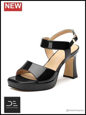 Women Platform Block Heel Sandals Chunky 3.2 Inch Ankle Strap Dressy Square